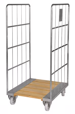 Rullcontainer träbotten, 800x710x1600mm, 400kg, broms, KM84B