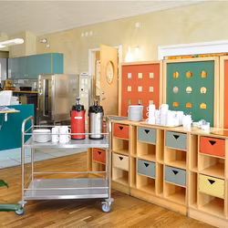 Rostfritt rullbord med sarg, 910x590x940 mm, 100kg,  KM60357