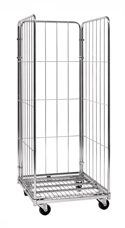 Rullcontainer 3 sidor, 720x800x1800mm, broms, KM72801803B