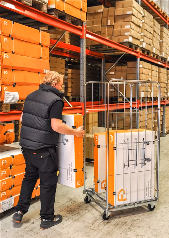 Rullcontainer 3 sidor, 720x800x1800mm, broms, KM72801803B