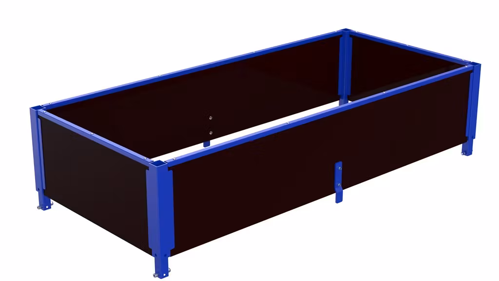 Flakvagn och Lämmar,  1200x690x300 mm, luftgummihjul,   KM1200L