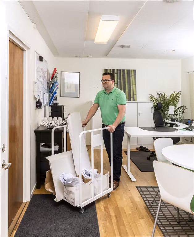 Wellpappvagn 530x630x1000mm, 150kg, Vit, KM53631002W