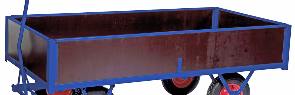 Flakvagn och Lämmar,  1200x690x300 mm, luftgummihjul,   KM1200L