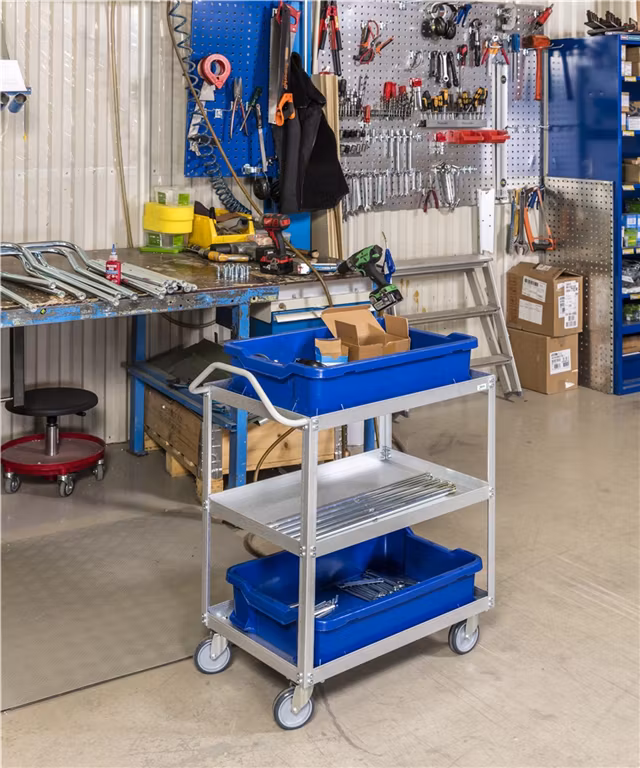 Hyllvagn Aluzink,  690x420x850mm, 150kg, KM9100-A