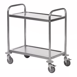 Hyllvagn 2 plan, 710x400x805mm, 100kg, Rostfritt,  KM60350