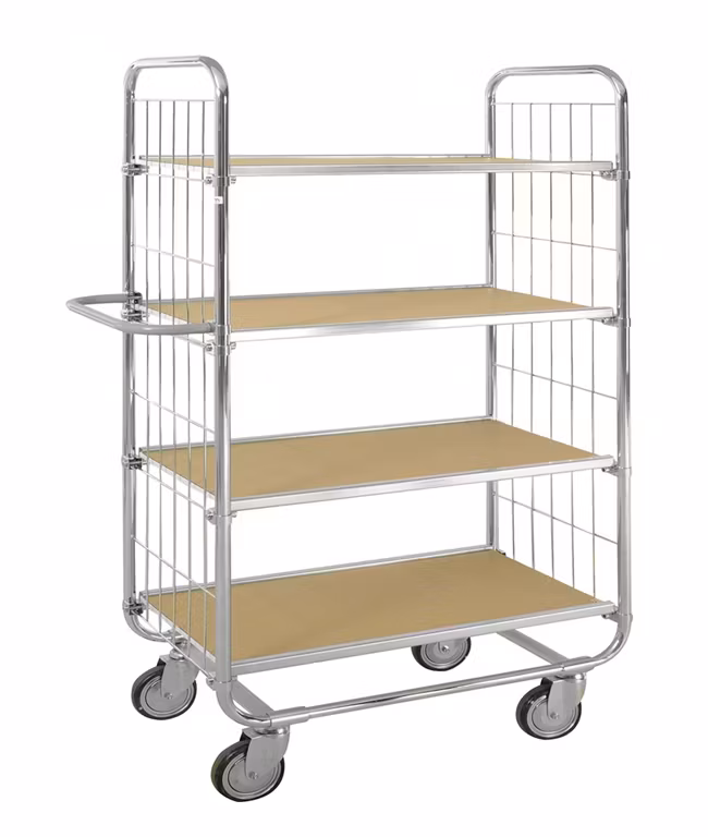 Hyllvagn ESD, 1395x470x1590 mm, broms, KM8000-4XL-ESDB