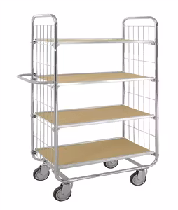 Hyllvagn ESD, 1395x470x1590 mm, broms, KM8000-4XL-ESDB