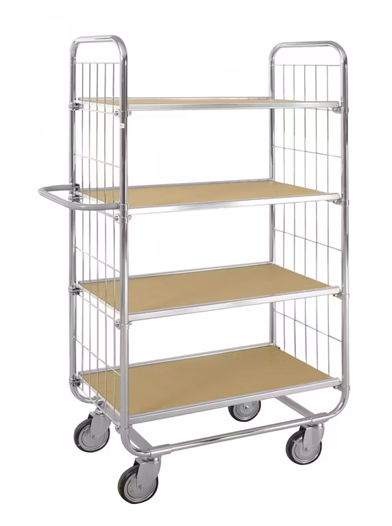 Hyllvagn ESD, 1195x470x1590 mm, broms, KM8000-4L-ESDB