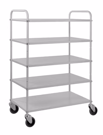 Vitt Hyllvagn 4 plan, 980x585x1445mm, 250kg, broms, KM4125B