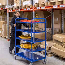 Blå Hyllvagn 980x585x1445mm,  250kg, KM4124-BB