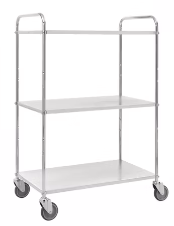 Elförzinkad Hyllvagn 980x585x1445mm, 250kg,  broms, KM4123-EB