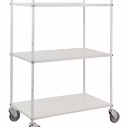 Vit Hyllvagn 980x585x1445mm, 250kg,  broms, KM4123B