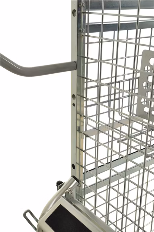 Plockvagn 900x625x1230mm, 300kg, låga byglar, broms, KM300-S12B