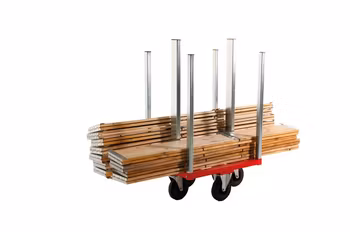 Pallkragsvagn 800x600x1215mm, 300kg, broms, KM224B