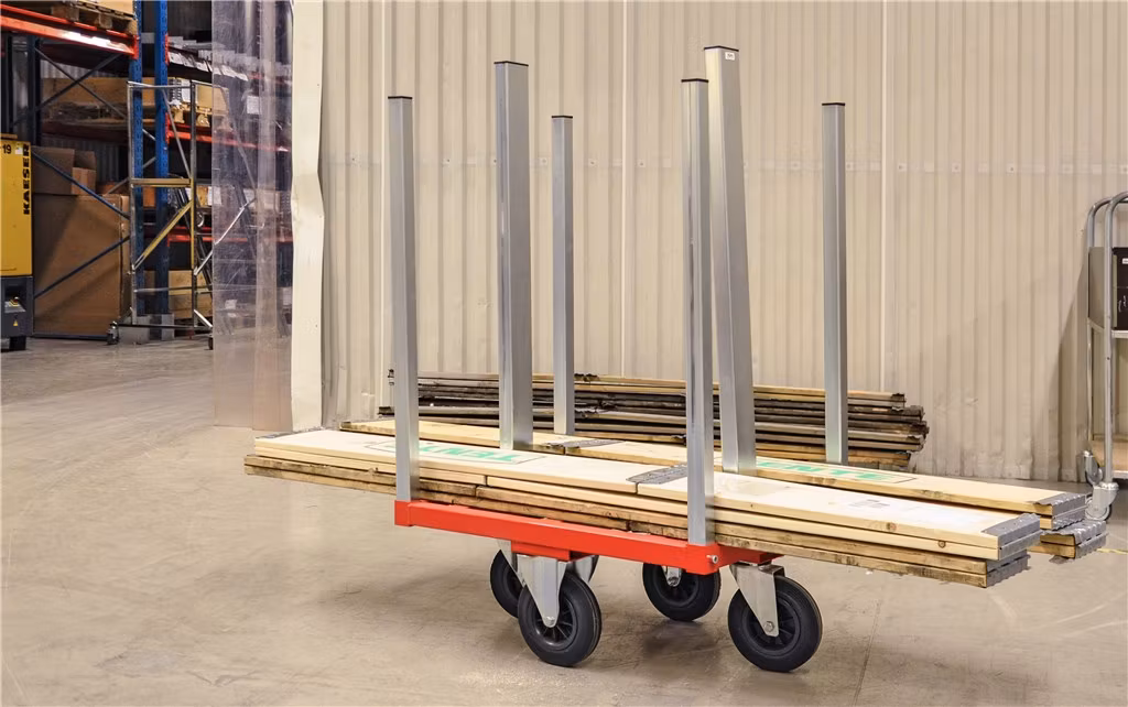 Pallkragsvagn 800x600x1215mm, 300kg, broms, KM224B