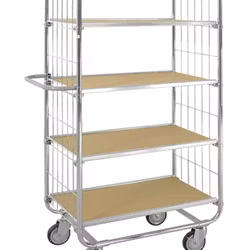 Hyllvagn ESD, 815x470x1590 mm, broms, KM8000-4S-ESDB