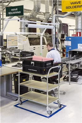 Hyllvagn ESD,  1195x470x112 mm,  KM8000-3L-ESD