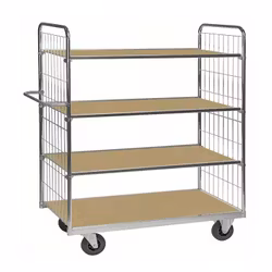 Hyllvagn ESD, 1590x650x1695mm, broms, KM9000-4L-ESDB