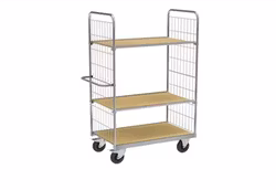 Hyllvagn ESD, 1500x650x390mm, broms, KM9000-3M-ESDB