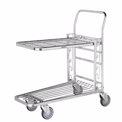 Stackningsbar butiksvagn 300kg, broms, KM4202-E3B