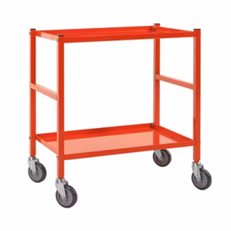 Rullbord 2 plan, 150 kg, röd,  KM7100