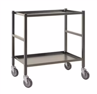 Rullbord 2 plan, 150 kg, antracitgrå, broms, KM8100B