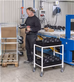 Rullbord 2 plan, 150 kg, blå, KM3100