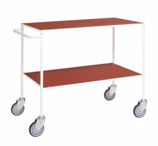 Bordsvagn 2 plan, röd / vit, 150 kg, bromsad, KM171-1B