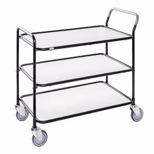 Bordsvagn 3 plan, 250 kg, svart/vit, KM30773-S6