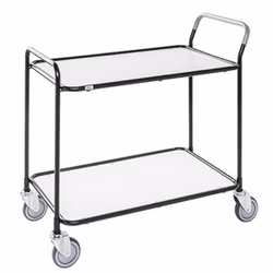 Bordsvagn 2 plan, 125 kg, svart/vit,  KM30770-S6