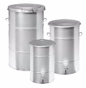 Avfallstunna 70L med pedal, galvaniserad, KM70GF