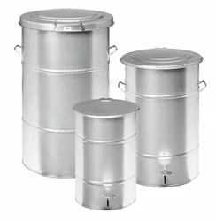 Avfallstunna 70L med pedal, galvaniserad, KM70GF