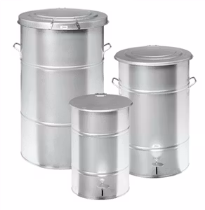 Avfallstunna 70L med pedal, galvaniserad, KM70GF