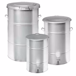 Avfallstunna 70L med pedal, galvaniserad, KM70GF