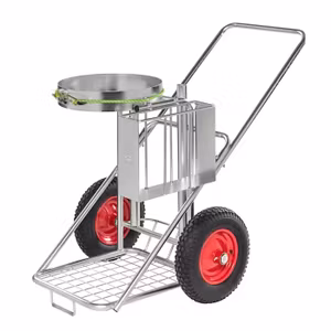 Städvagn elzink,  punkteringsfria hjul, KM145760-EPF