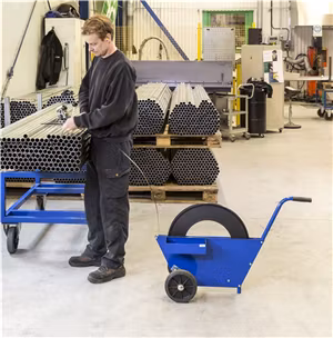 Avrullarvagn för stålband, KM216