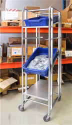 Backvagn för plastbackar 600x400mm, 150kg, KM167