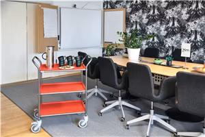 Serveringsvagn 770x495x960mm, 150kg, Antracitröd, KM1620-AR