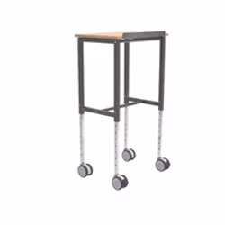 Rullbord 600x400x720mm, 200kg, Bok / Mörkgrå, KM159-S-ERGO