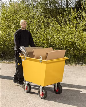 Avfallsvagn med lyftöglor 200 Liter, 400 kg, KM143025-L