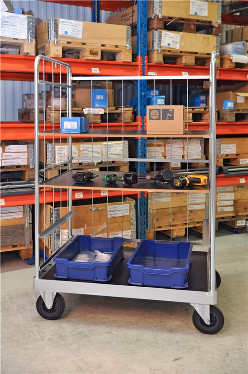 Etagevagn 1200x800x1900 mm, 800kg, KM140-3