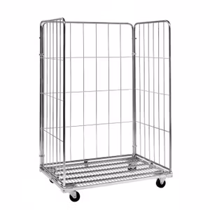 Rullcontainer 3 sidor, broms, 1200x800x1800mm, KM120801803B