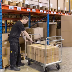 Paketvagn, 1390x650x1025mm, 300kg, broms, KM10000-MB