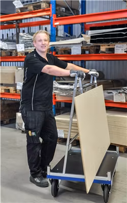 Skivvagn, 1000x700x1380mm, broms, KM08400B