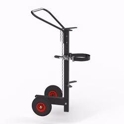 Gastubskärra ergonomisk, punkteringsfria hjul, KM07200-ERGO-PF