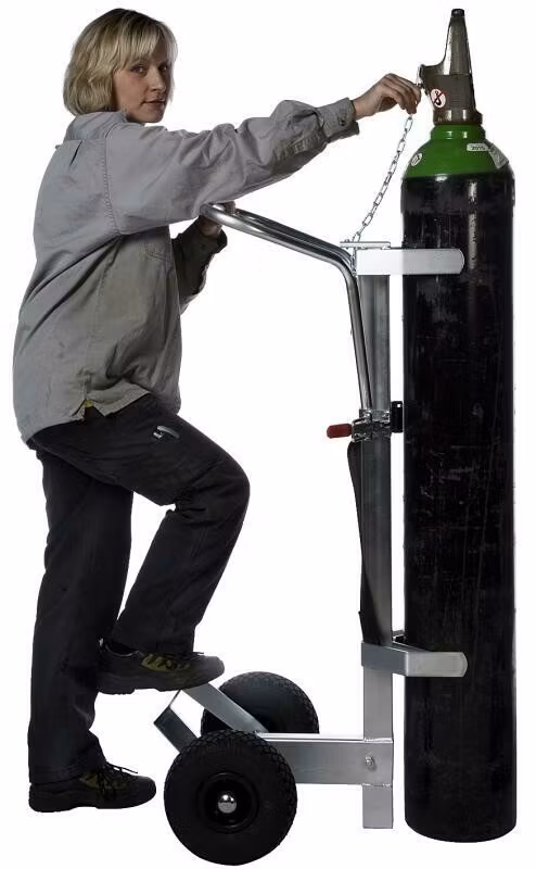 Gastubskärra ergonomisk, Luftgummihjul, KM07200-ERGO