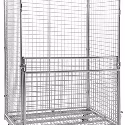 Rullcontainer med broms, 4 sidor, 1200x800x1835mm, KM0170H4M10B