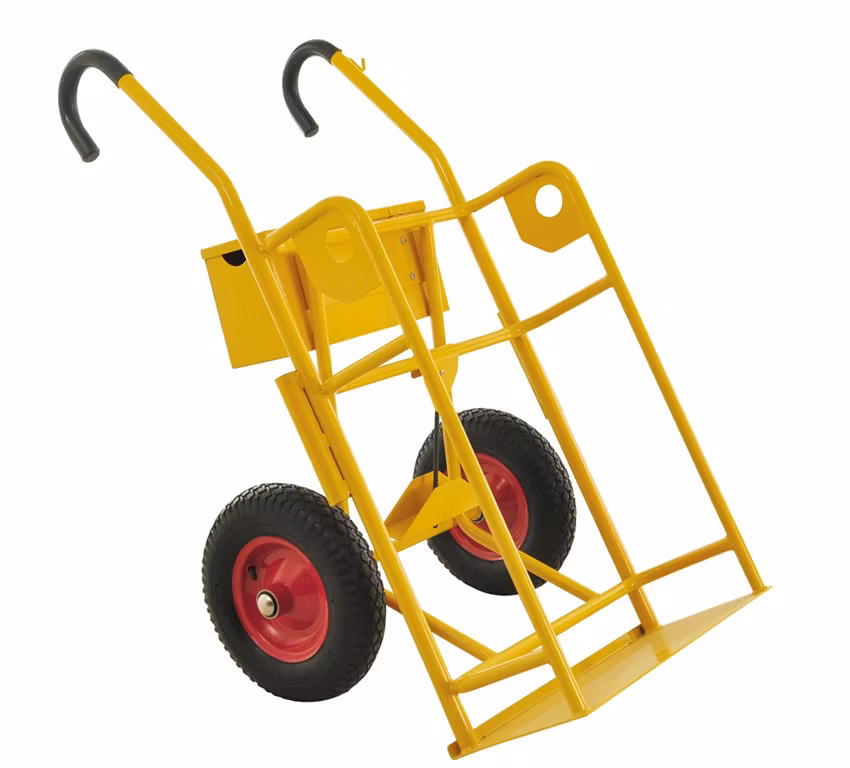 Gastubskärra 2 stora tuber  250kg, punkteringsfria hjul