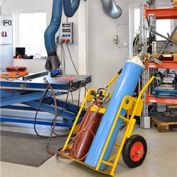 Gastubskärra 2 stora tuber  250kg, punkteringsfria hjul