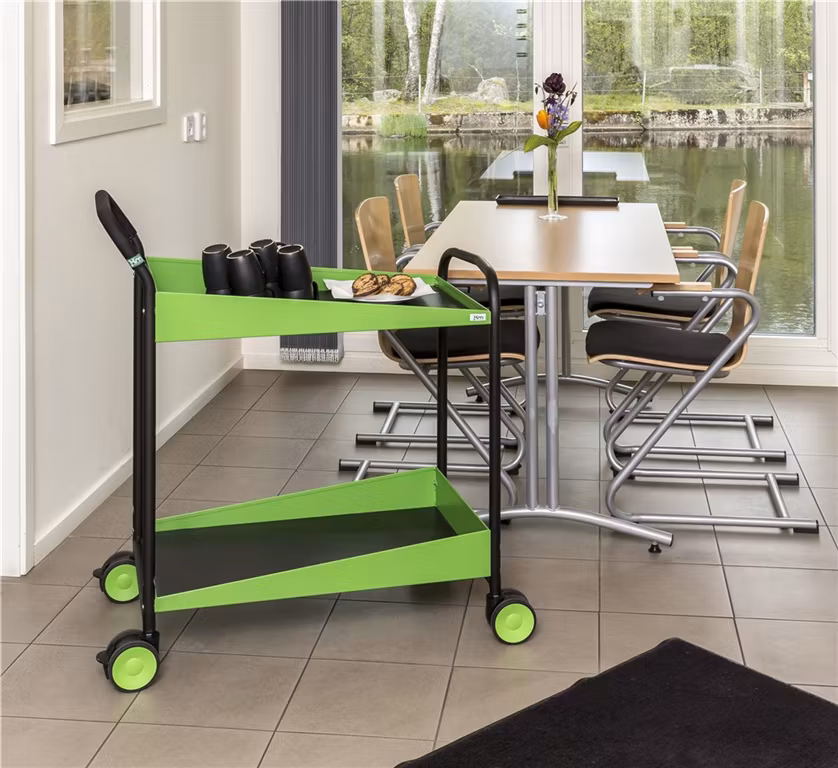 Serveringsvagn Grön/Svart, 866x455x980mm, 150kg, KM1987